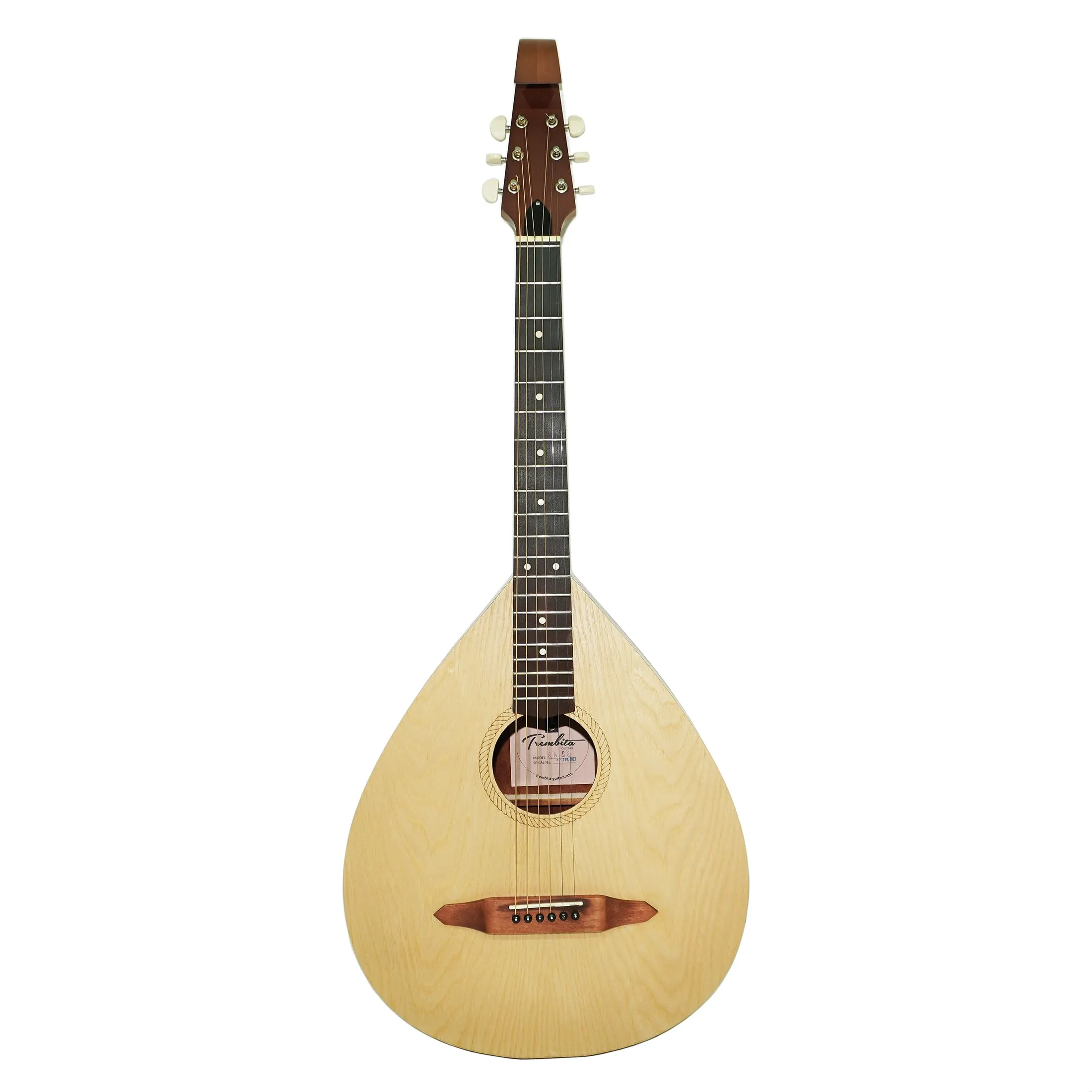 Ukrainian 6-String Acoustic Guitar Kobza, Natural Wood, Beautiful Sound, Handmade by Trembita