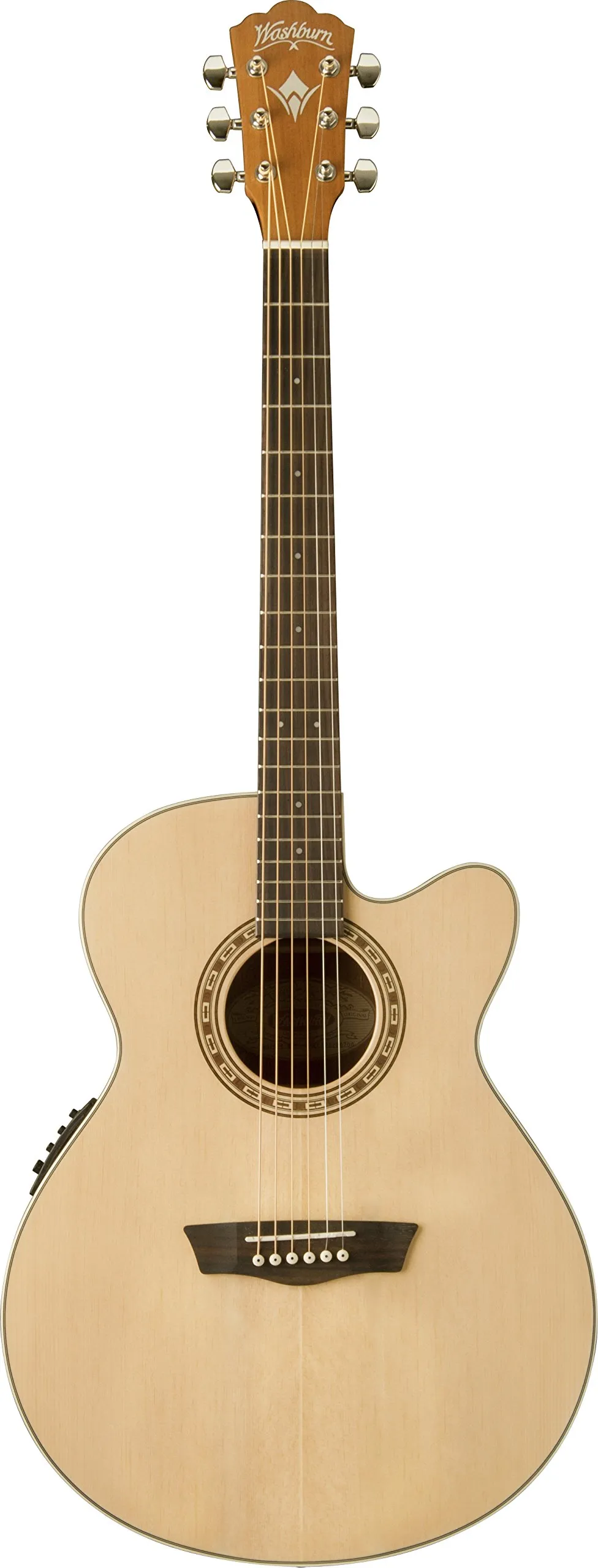 Washburn Harvest G7SCE Acoustic-Electric Guitar, Natural, Grand Auditorium Cutaway