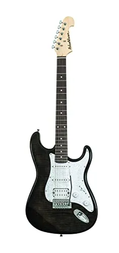 Washburn Sonamaster 6 String Electric Guitar, Transparent Black, H-S-S Pickup Configuration