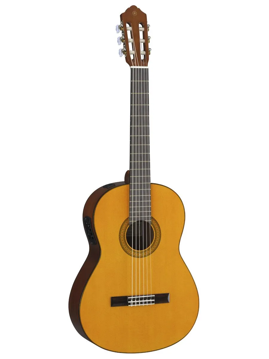 Yamaha CGX102 Classical Acoustic-Electric Guitar - Natural, Nylon Strings, Spruce Top, System 68N