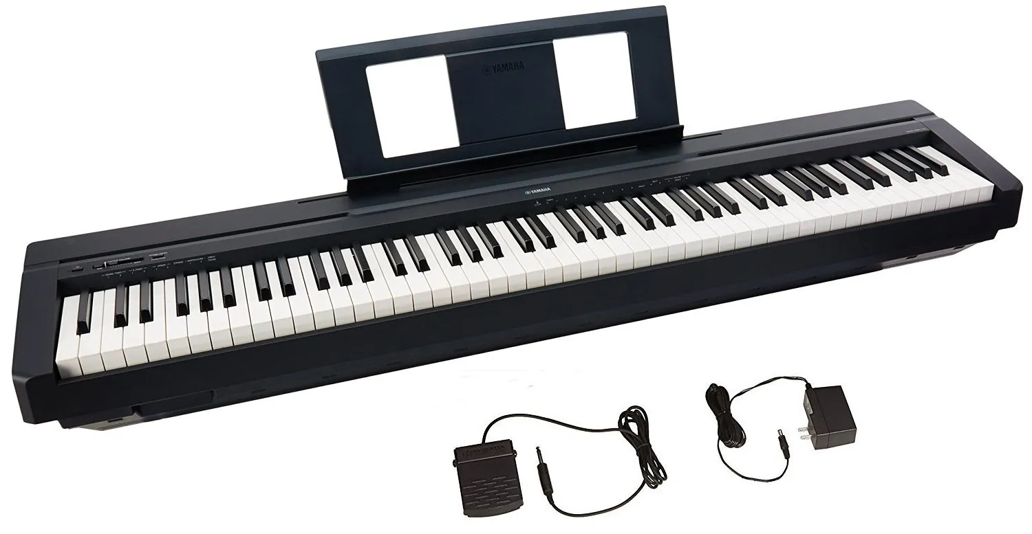 Yamaha P45 88-Key Weighted Action Digital Piano with Sustain Pedal and Music Rest