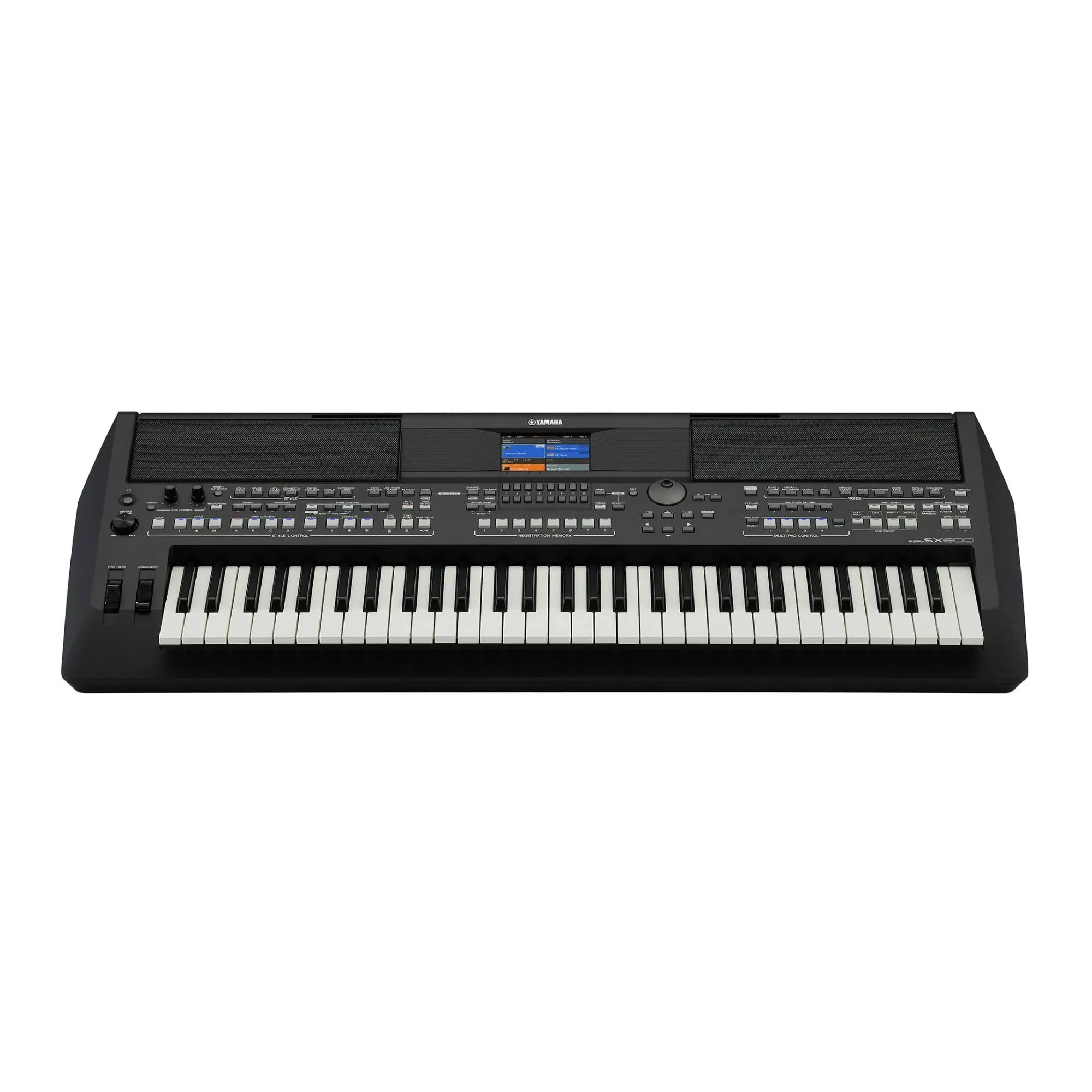 Yamaha PSRSX600 Arranger Workstation Keyboard - Black, 61 Keys, Unison & Accent Functions