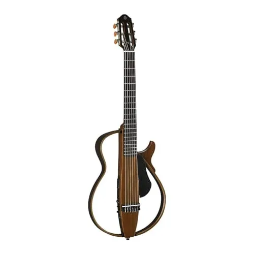 Yamaha SLG200N NT Nylon String Silent Guitar, Natural Finish, Lightweight with Gig Bag